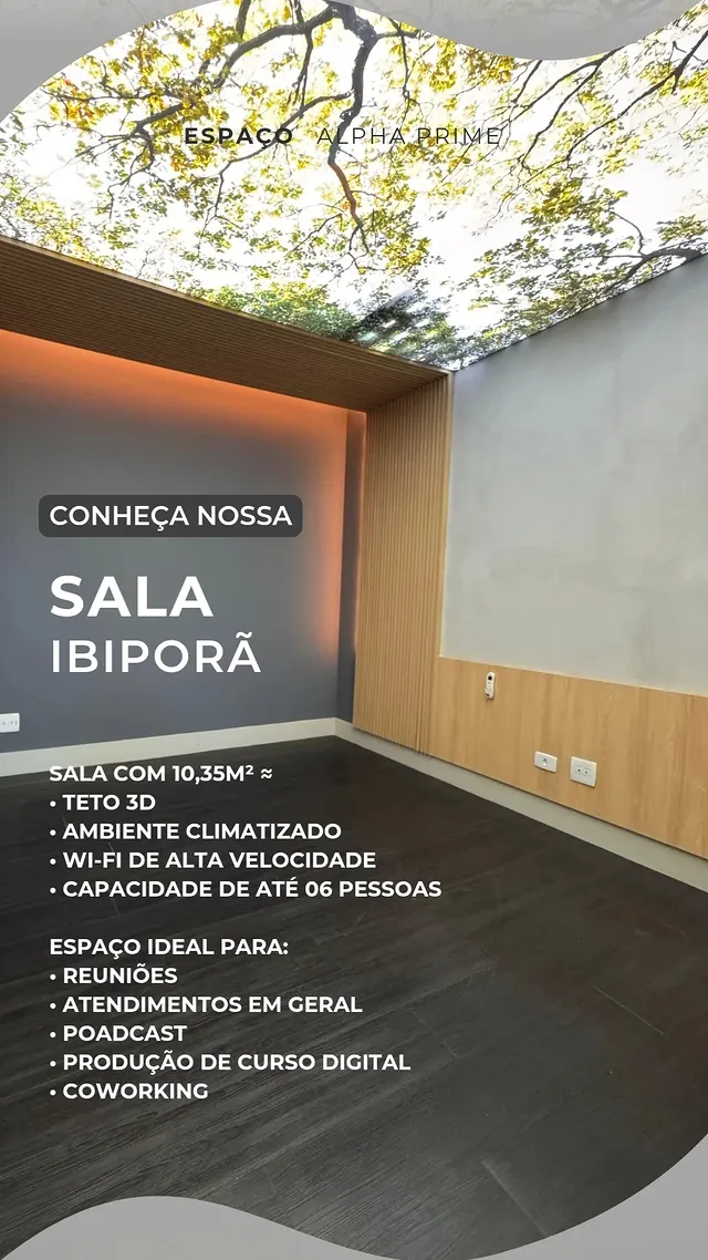 Sala Ibiporã no Espaço Alpha Prime